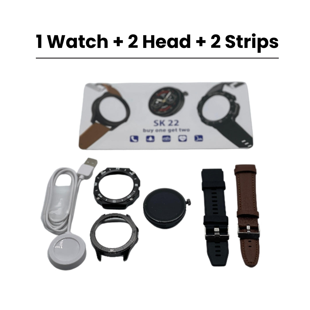 Smartwatch With Amoled Display | 2 Watch Body | 2 Stripes